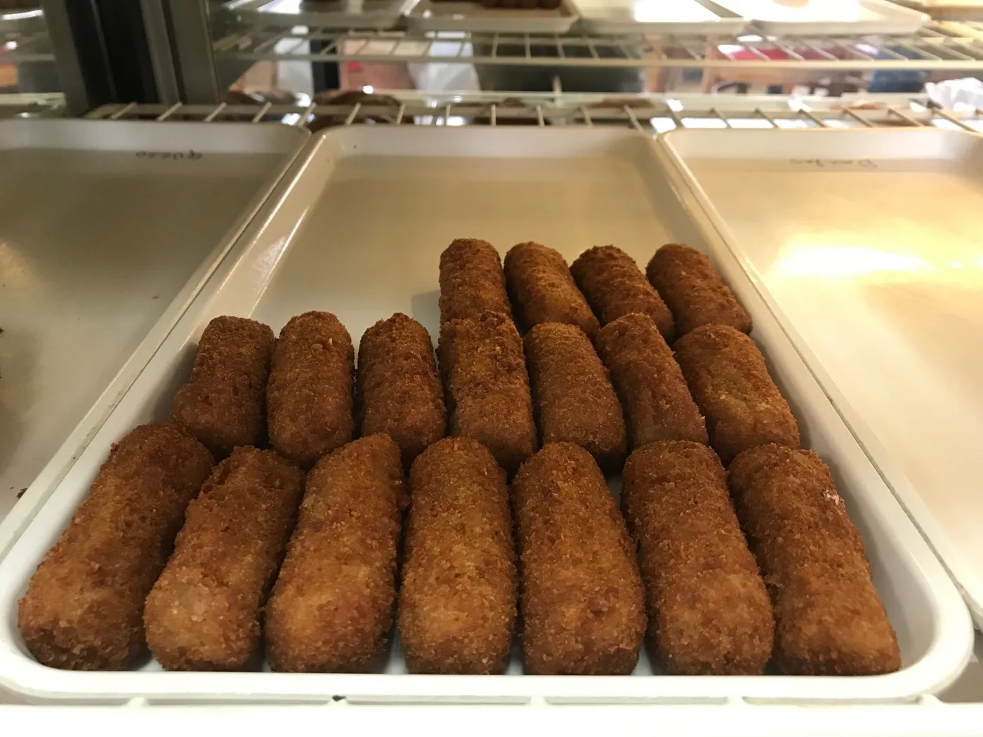 A tray of croquetas
