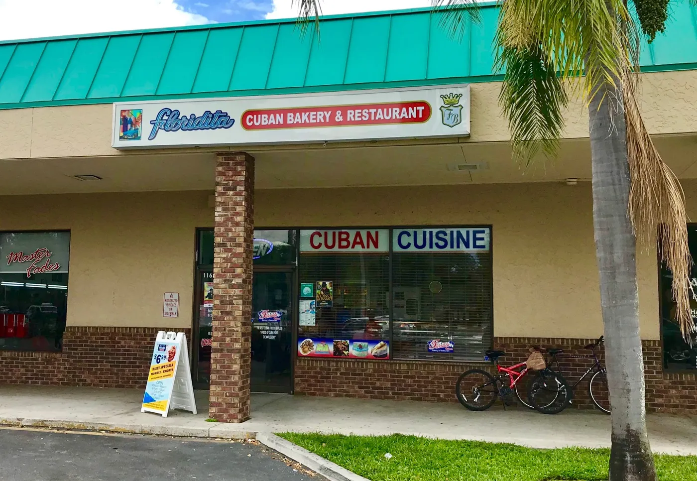 The Floridita storefront with its Cuban Cuisine sign